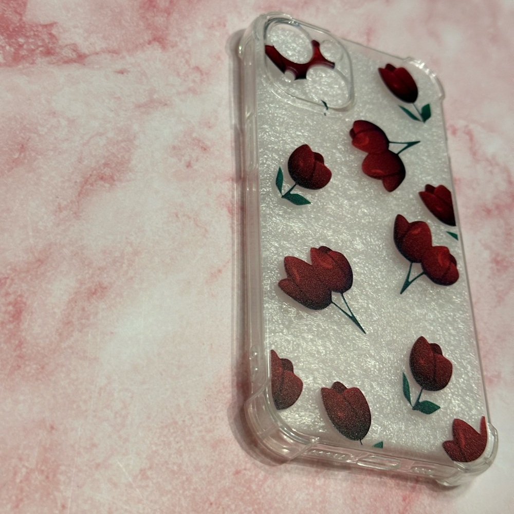 iPhone 14 Red Tulip Case - Picture 3 of 4
